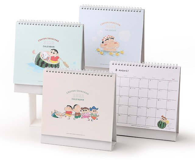 ショップ　2023年　Pinkoi　正規認定手帳　カレンダー　クレヨンしんちゃん　norns　卓上カレンダー　ログカレンダー