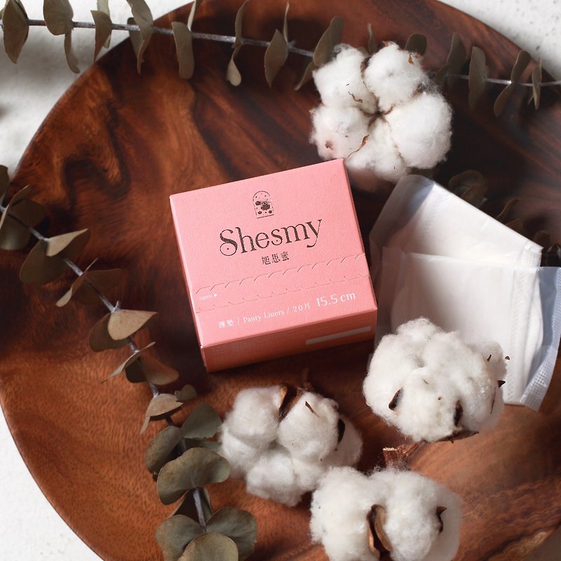 【任選優惠】Shesmy 可分解衛生棉 - 香氛款 - 護墊 15.5 cm - 布衛生棉/生理用品 - 環保材質 粉紅色