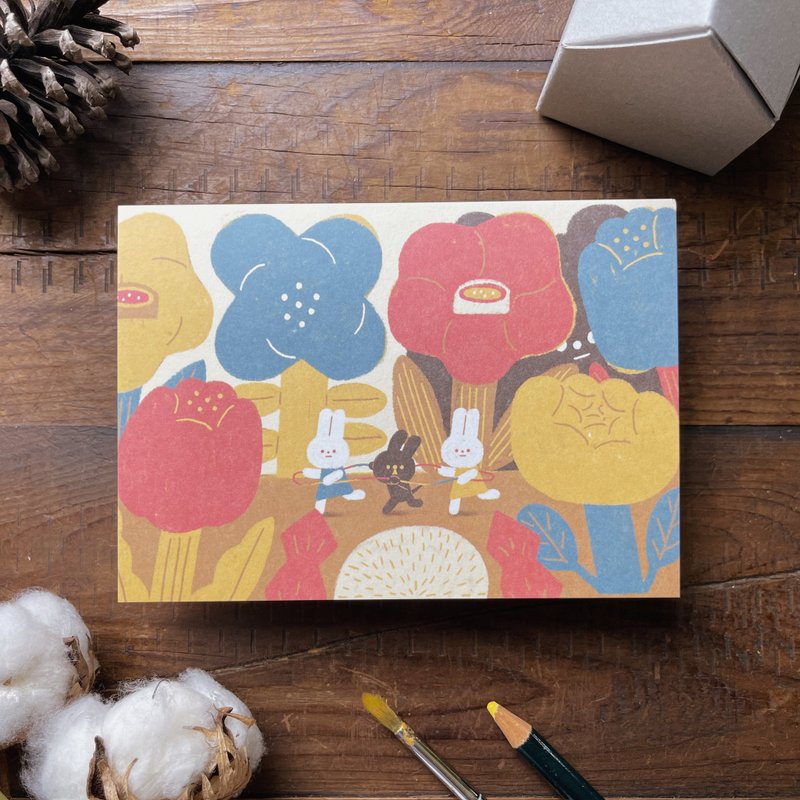 插畫明信片 - 友情花園 Secret Garden - 心意卡/卡片 - 紙 多色