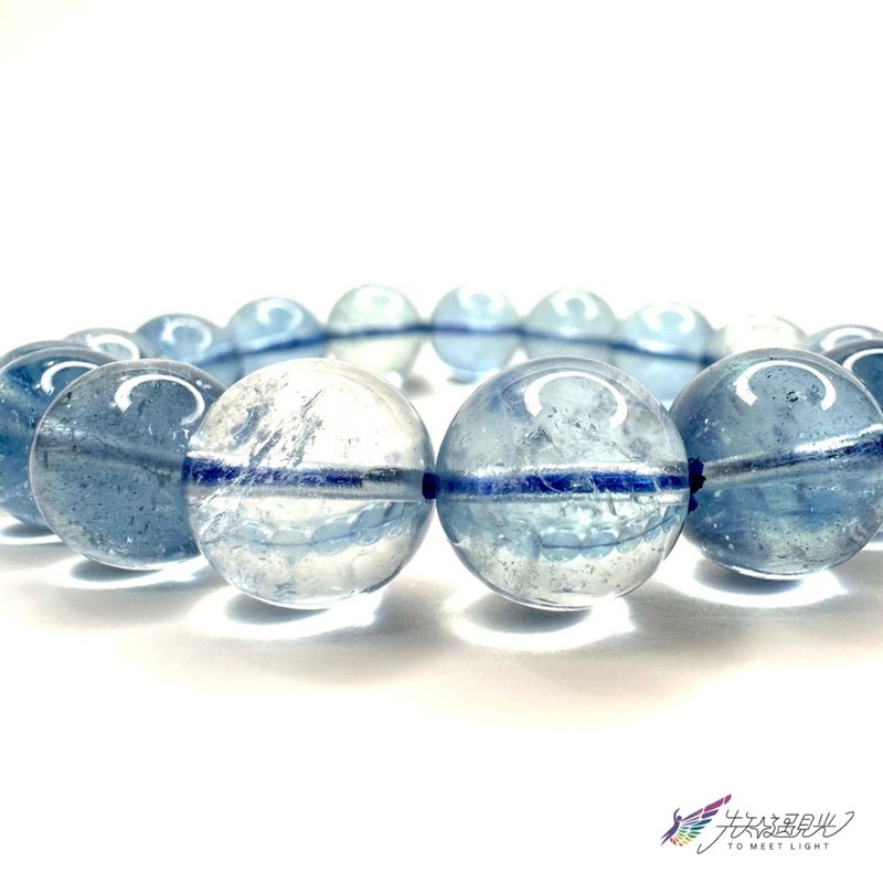 Aquamarine crystal bracelet bracelet beaded bracelet - Bracelets - Crystal 