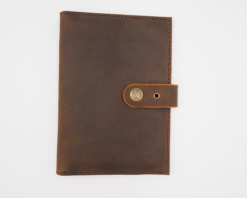 Dark Brown-Passport Case (Passport Holder) - Other - Genuine Leather Brown