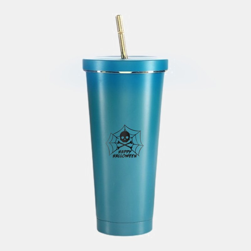 【萬聖節主題】哑光不锈钢保温杯带盖咖啡杯吸管杯  客製化 - 其他杯子 - 不鏽鋼 綠色