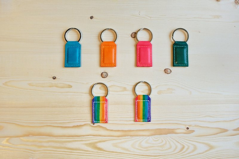 Sanku-Handmade leather-Magnet key ring - Keychains - Genuine Leather Multicolor
