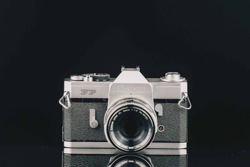 Canon FP+Canon FL 50mm F=1.8 #9425 #135底片相機 - 相機/拍立得/底片相機 - 其他金屬 黑色