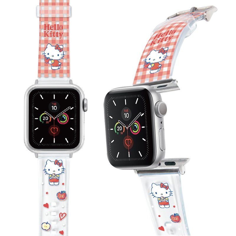 SANRIO-Apple Watch-Plaid Series-HELLO KITTY - Watchbands - Plastic Red