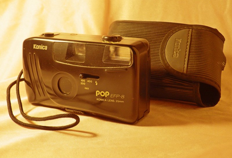 KONICA POP EFP-8 35 毫米底片輕巧相機閃光燈復古測試作品 - 相機/拍立得/底片相機 - 其他材質 黑色