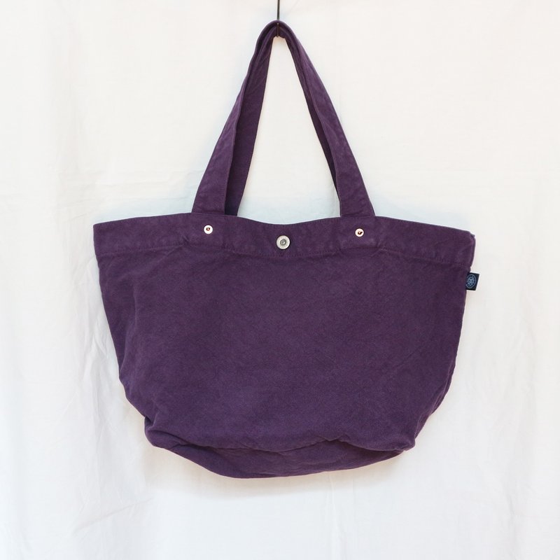 Boat-shaped tote bag L [2024 Fall/Winter limited edition color: Pansy] (VC-7L) - Handbags & Totes - Cotton & Hemp Purple