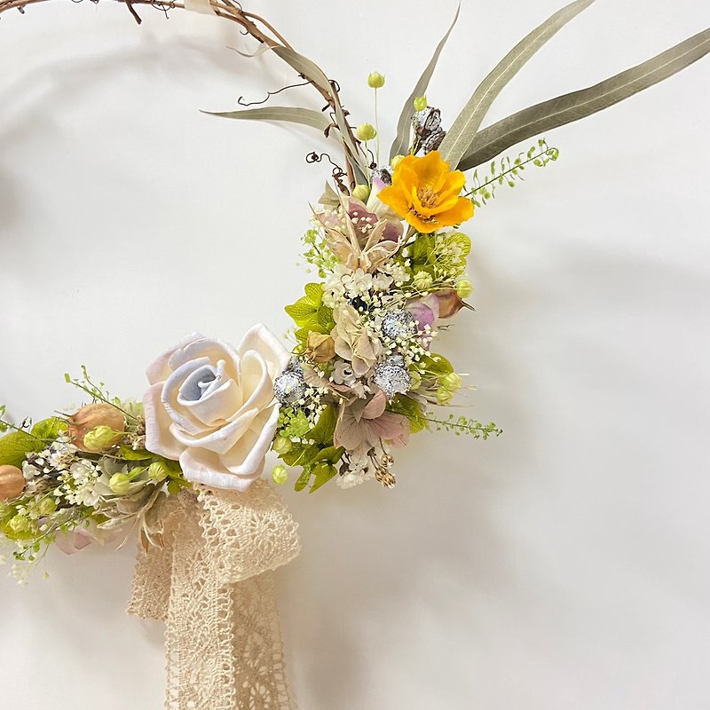 [Class for one person] French natural wreath / home decoration / eternal flower art course - จัดดอกไม้/ต้นไม้ - พืช/ดอกไม้ 