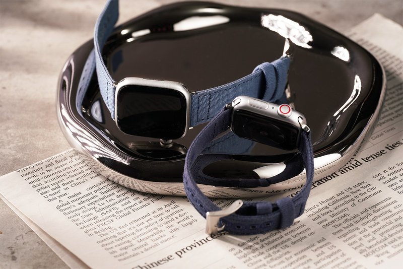 apple watch - 限量【拷克帆布】蘋果錶帶 apple watch - 錶帶 - 棉．麻 藍色