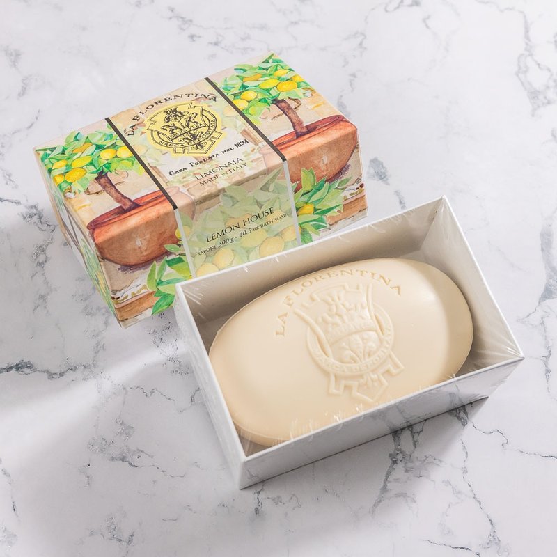 【快速出貨】義大利手工香氛皂 300g-檸檬小屋 - 肥皂/手工皂 - 其他材質 黃色