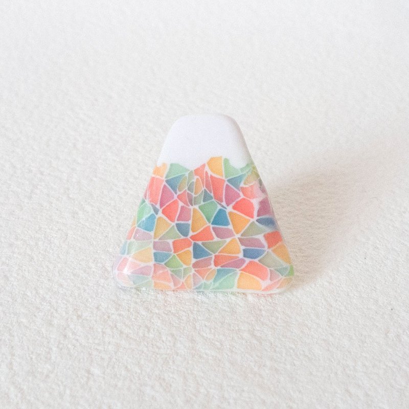 集聚色彩的山丘 彩色山形胸針 - 襟章/徽章 - 其他材質 多色