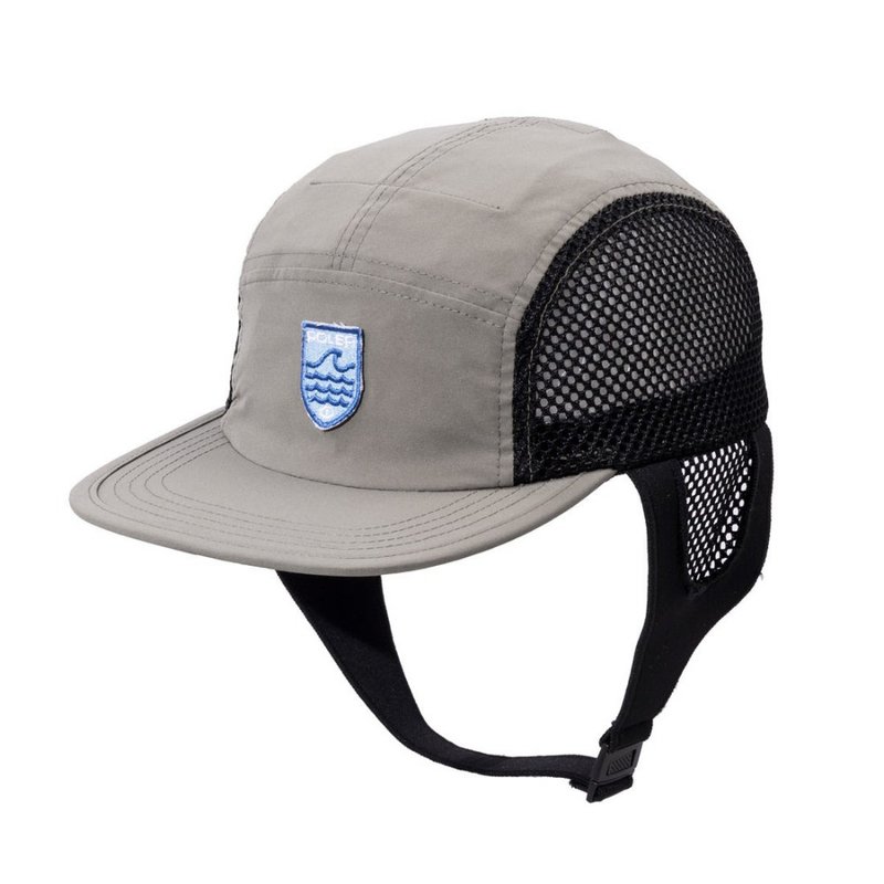 日本限定 POLER 2WAY SURF CAP 兩用衝浪五片帽 / 附扣帶 / 灰色 - 帽子 - 聚酯纖維 灰色