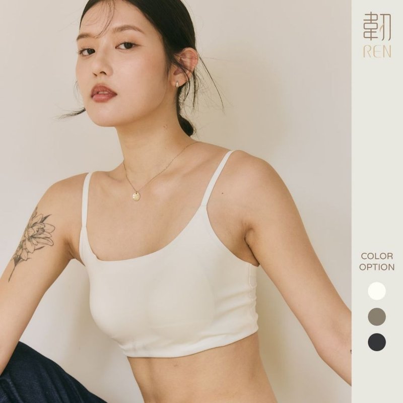 無痕・自由尺碼細肩簡約款 - 女內衣褲 - 棉．麻 白色