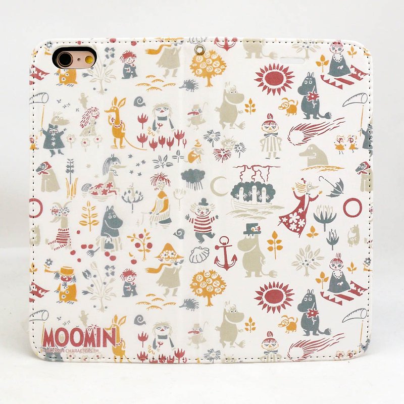 Moomin 噜噜 米 Authorization-Magnetic Phone Holster [Happy Valley's Summer (Melon)] - Phone Cases - Genuine Leather Multicolor