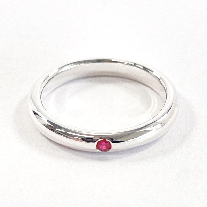 Size 6.5 Tiffany & Co. Ring, Stacking Band, Elsa Peretti , Silver 925/Ruby Silver - แหวนทั่วไป - เงินแท้ สีเงิน