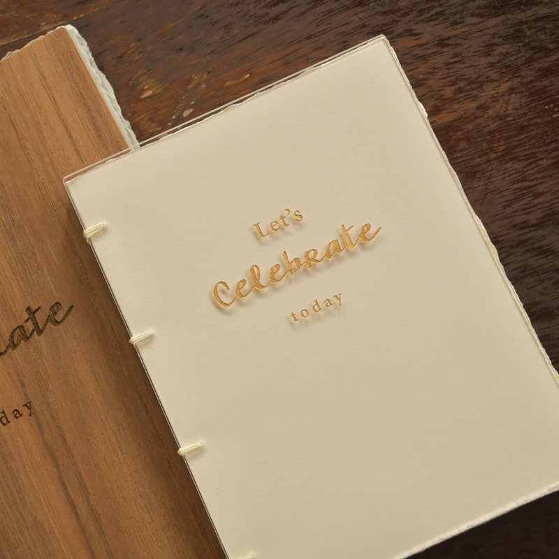 Celebrate Wedding Guestbook | Romantic and refined customized laser engraving signature book - Notebooks & Journals - Plastic White