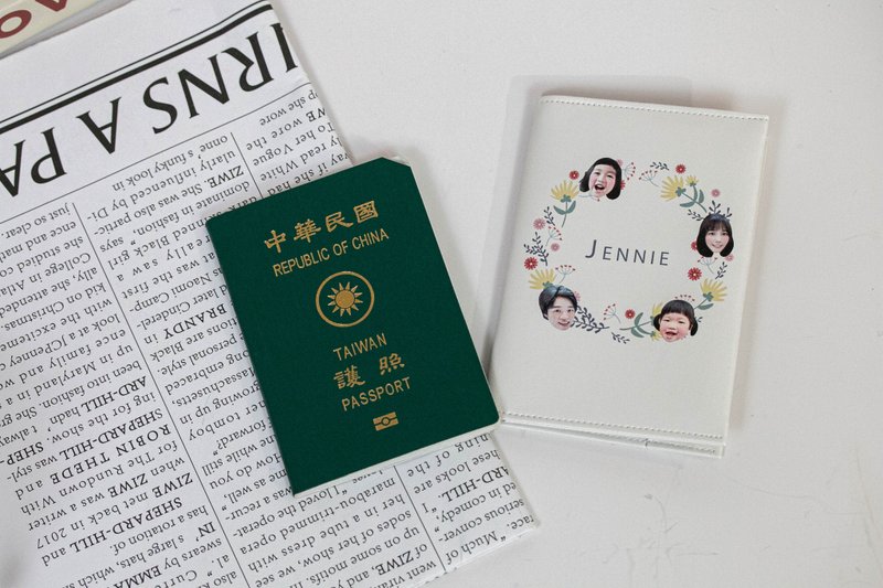 客製禮物 | 客製化皮革護照保護套 - 護照夾/護照套 - 人造皮革 