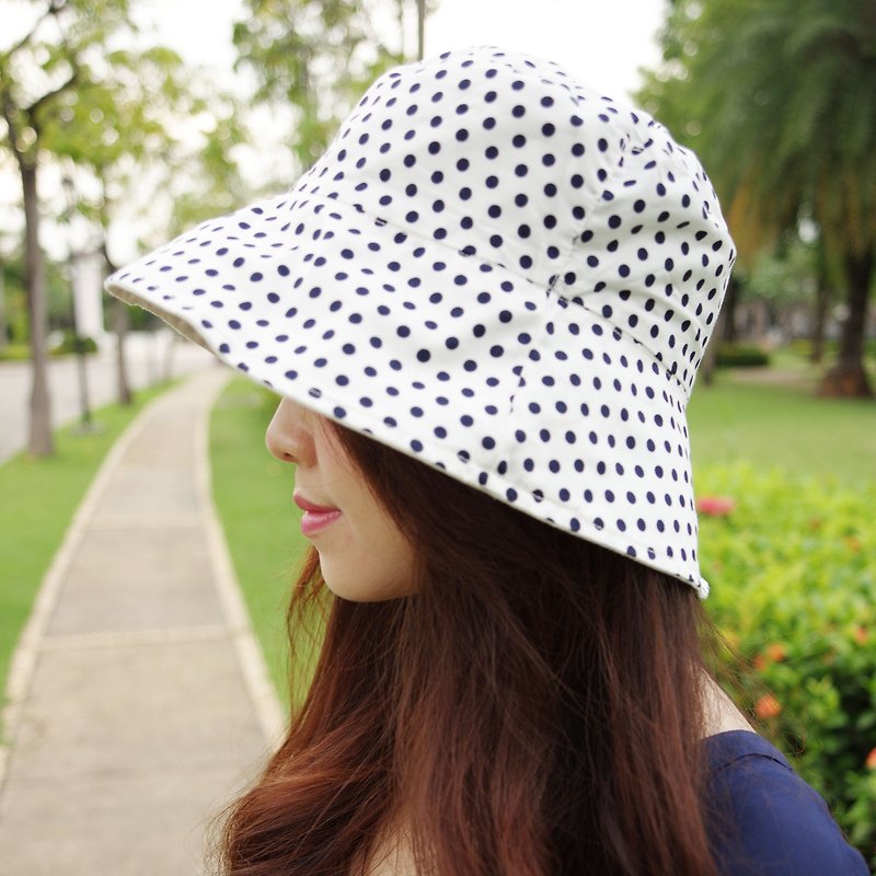 ATIPA Polka Dotti White (Small Dots) - Hats & Caps - Other Materials White