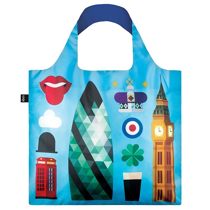LOQI-New London HEYLO - กระเป๋าแมสเซนเจอร์ - พลาสติก สีน้ำเงิน