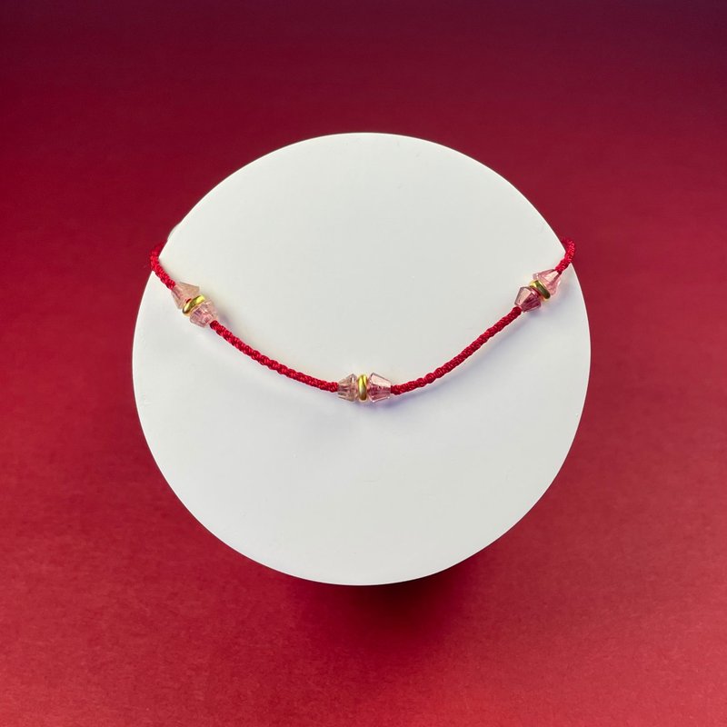 Fire Dance, Earth, and Good Luck, Exclusive for Dragon, Dog, Sheep and Cow [Auspicious Red Tourmaline Bracelet] - สร้อยข้อมือ - เครื่องประดับ สีแดง