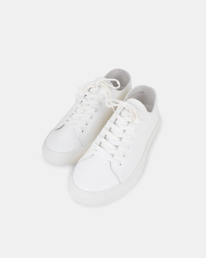 GAIA Sneakers 素皮革 休閒鞋 小白鞋 米白色 - 女休閒鞋/帆布鞋 - 人造皮革 白色