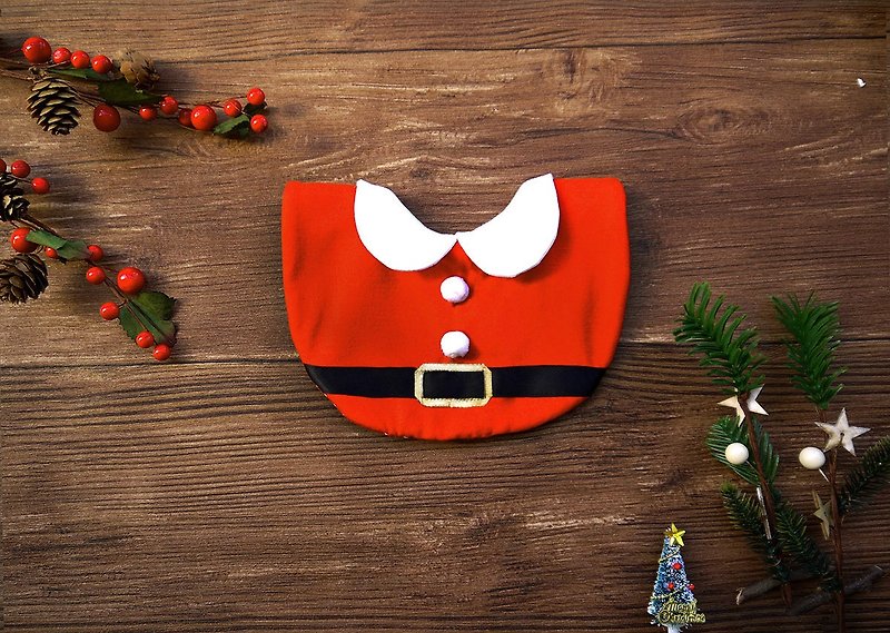 [Christmas] DOMOMO Christmas bibs and saliva towels are shipped quickly - Bibs - Cotton & Hemp Red
