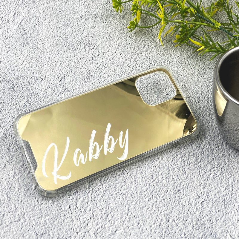 Personalized Golden Mirror iPhone Case 14 15 16 Pro Max TPU Phone Case - Phone Cases - Plastic Gold