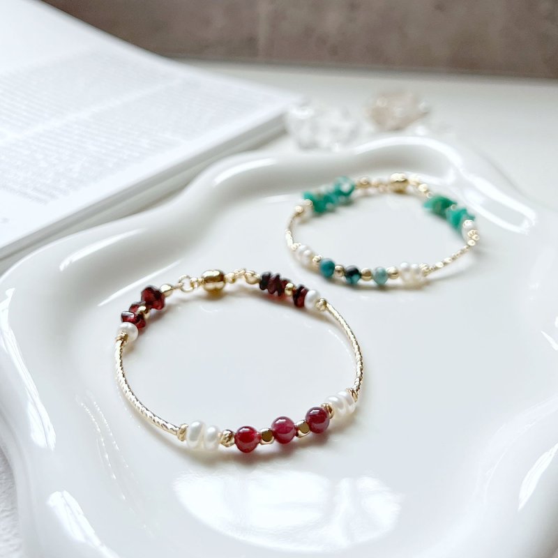 [Secret Word] Xiaomi Pearl Bracelet/ Stone/ Stone - Bracelets - Semi-Precious Stones Purple