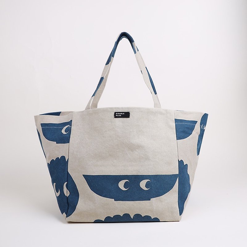 Hand Printed weekender bag - Handbags & Totes - Cotton & Hemp Khaki
