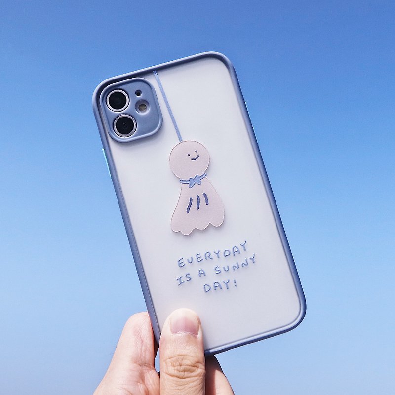 晴天娃娃 - 馬卡龍防摔殼 iphone7~12 手機殼 - 手機殼/手機套 - 塑膠 藍色