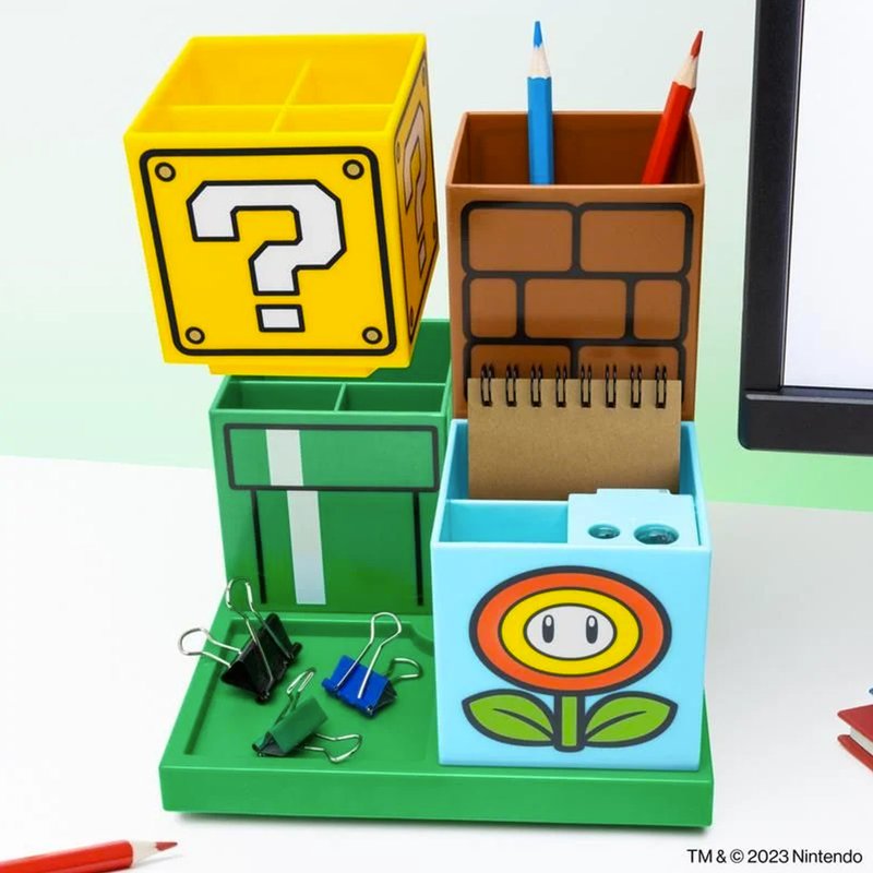 5-in-1 Mario Multi-functional Storage Box and Desktop Organiser - กล่องใส่ปากกา - พลาสติก หลากหลายสี