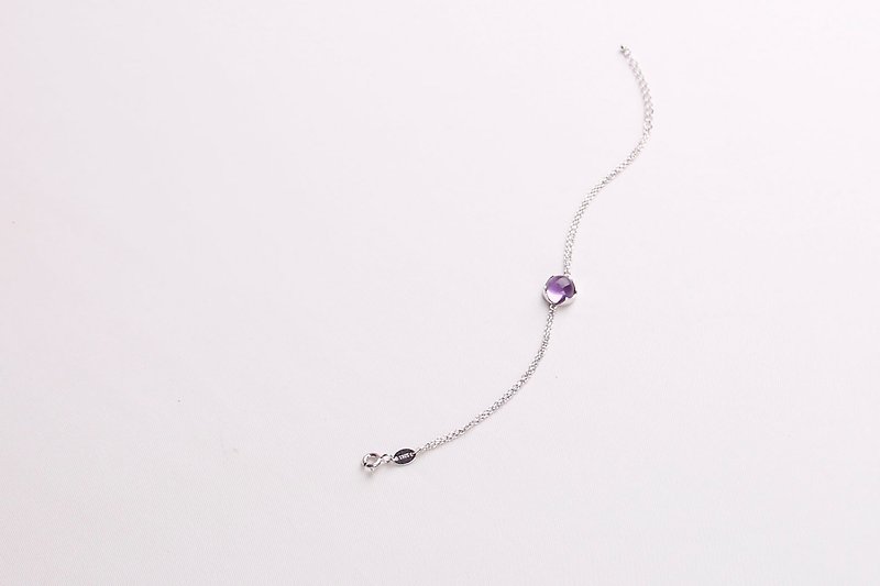 YELU pure Silver inlaid natural amethyst whole net vitreous - Necklaces - Sterling Silver 