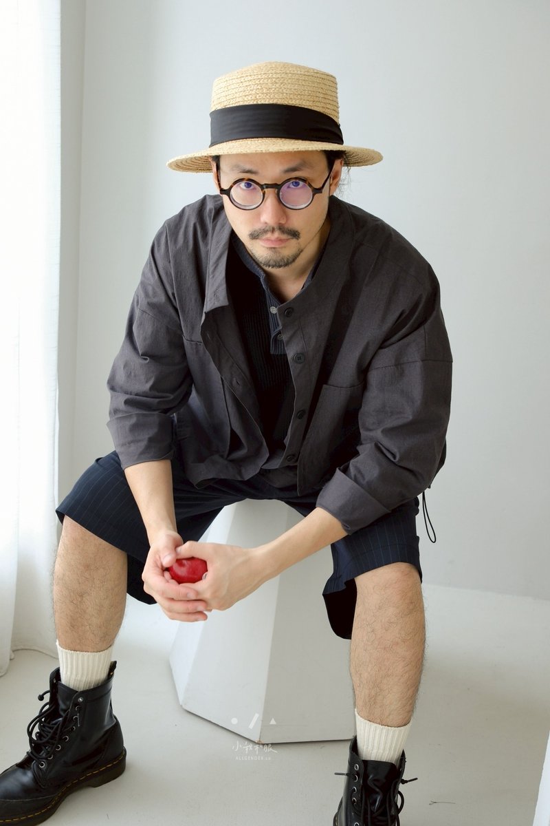 小我獨家 威廉灰小方領口袋中性襯衫 - 男襯衫/休閒襯衫 - 棉．麻 灰色