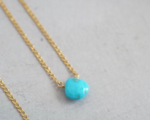 14KGF Sleeping beauty turquoise necklace