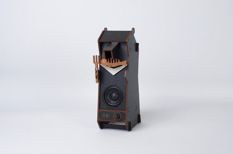Bear hunting fish | stereoscopic puzzle audio Taiwan black bear (mono) + fish and harpoon - Speakers - Wood Black