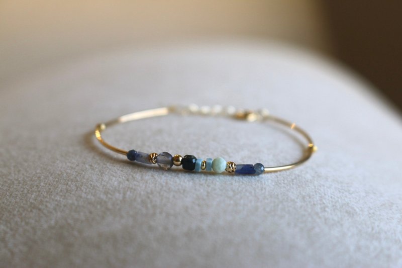 September Birthstone Sapphire Natural Stone Bracelet - Standard - - สร้อยข้อมือ - เครื่องประดับพลอย สีน้ำเงิน