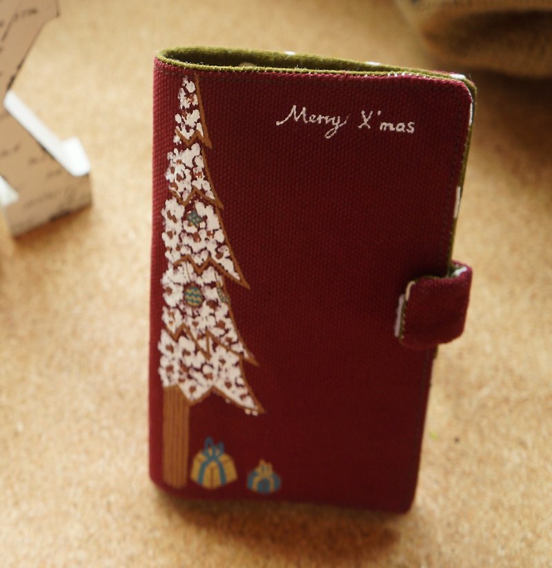 Christmas card - hand drawn Christmas tree under wish card / Christmas (with paper card) - การ์ด/โปสการ์ด - ผ้าฝ้าย/ผ้าลินิน 