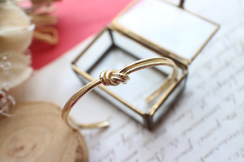 Lucky chain-brass bracelet - สร้อยข้อมือ - ทองแดงทองเหลือง สีทอง