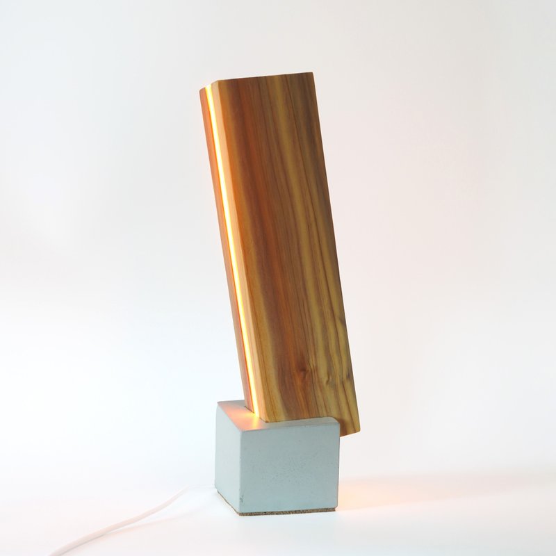 Lai Zuo | Lai Zuo Design Shan Shi Shan Taiwan Fir Cement Night Lamp Bedside Lamp - โคมไฟ - ไม้ 