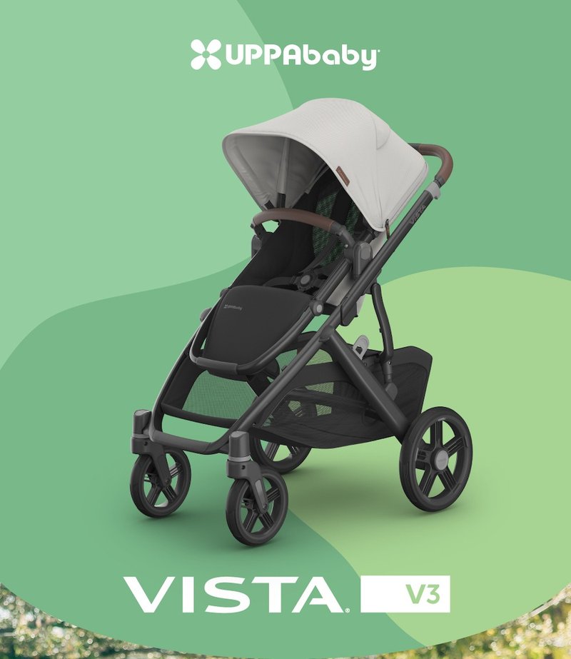 台灣宅配【贈保冷箱】【UPPAbaby】VISTA V3王者之尊旗鑑雙人推車 - 嬰兒車/嬰兒推車 - 其他材質 綠色