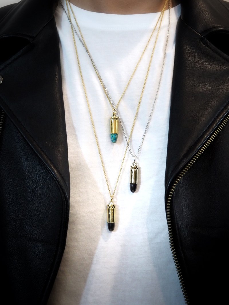 Round Nose Full Metal Jacket Bullet Necklace Available in 3 Colourways. - 項鍊 - 其他金屬 
