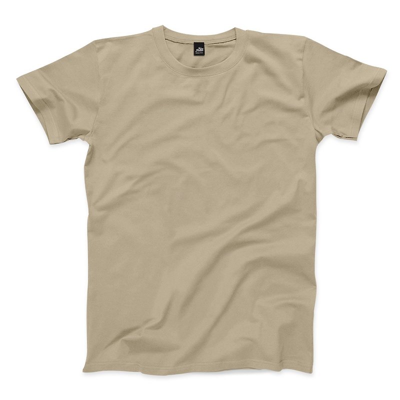 Plain Unisex Short Sleeve T-Shirt- Khaki