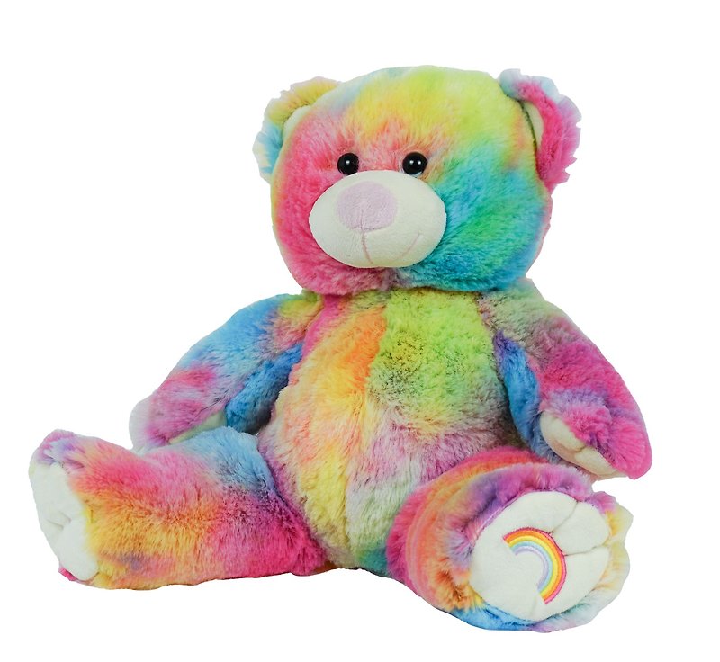 Rainbow Bear DIY Unstuffed Plush Teddy 16 inches Handmade bear More Than a Bear - ของเล่นเด็ก - วัสดุอีโค หลากหลายสี