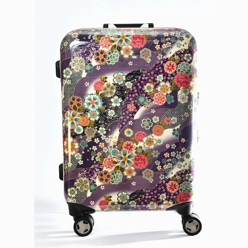 Japanese style day cloth-hand-printed fashion aluminum frame 20-inch suitcase/travel case - กระเป๋าเดินทาง/ผ้าคลุม - อลูมิเนียมอัลลอยด์ 