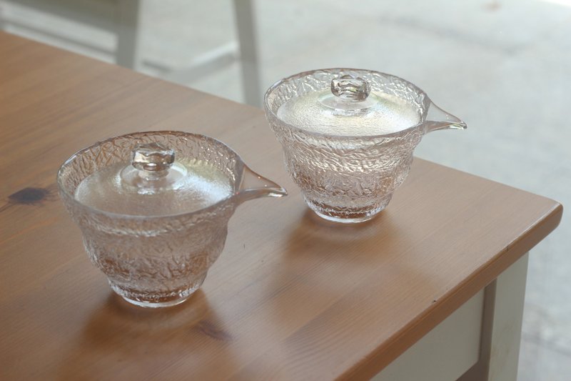 玻璃透明防燙蓋碗 200ml 可當公道杯 - 茶壺/茶杯/茶具 - 玻璃 