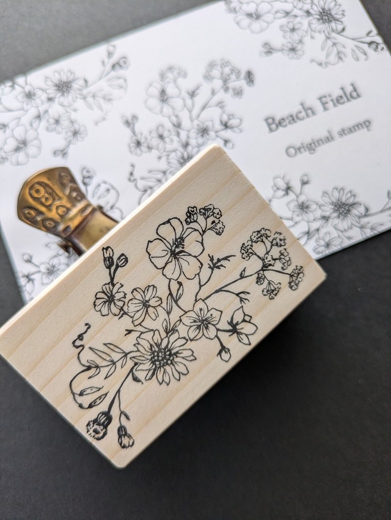 Small bouquet stamp - ตราปั๊ม/สแตมป์/หมึก - วัสดุอื่นๆ 