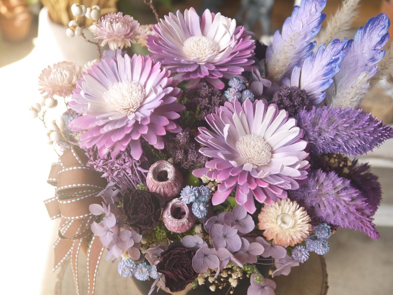 Aster Nadeshiko. Romantic purple. Permanent flowers. Sola flowers. Dried flowers. Birthdays. Confessions. First choice. - Dried Flowers & Bouquets - Plants & Flowers Purple