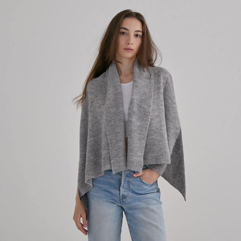 Alpaca Two-Wear Two-Color Cover - Galaxy - Women's Vests - Wool Gray