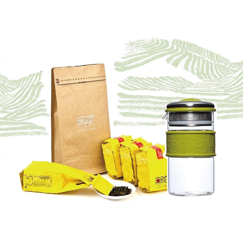 [Spring Tea Limited Combination] Alpine Tea 600g + convenient filter pot 400ml. - ชา - อาหารสด สีเขียว