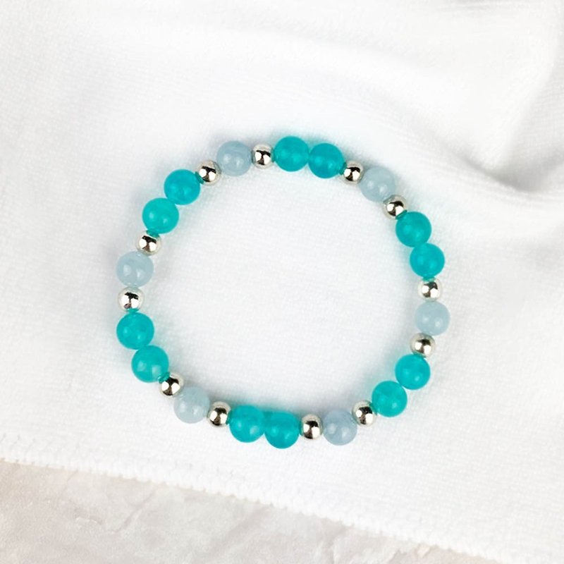 |Simple series|Goddess tears in the lake (Bracelet x Bracelet x Handmade x Customized.) - Bracelets - Gemstone Blue